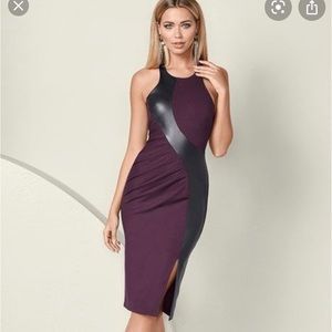 Venus faux leather dress
